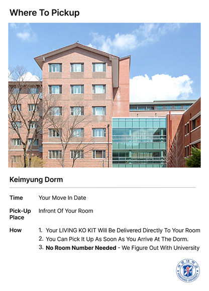 Bedding & Living Kit for Kei Myung University