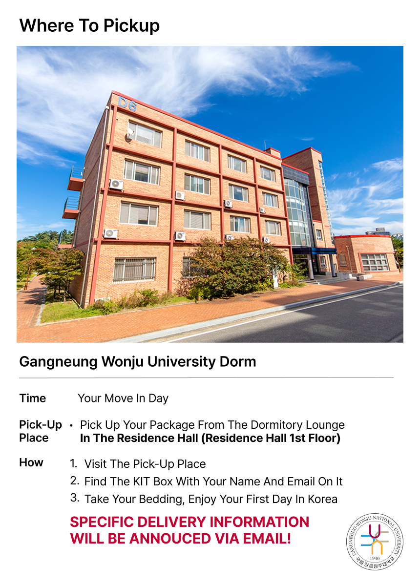 Bedding & Living Kit for Gangenung-Wonju University