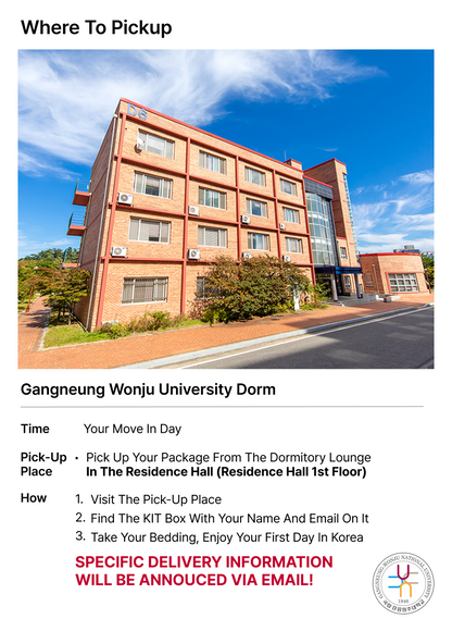 Bedding & Living Kit for Gangenung-Wonju University