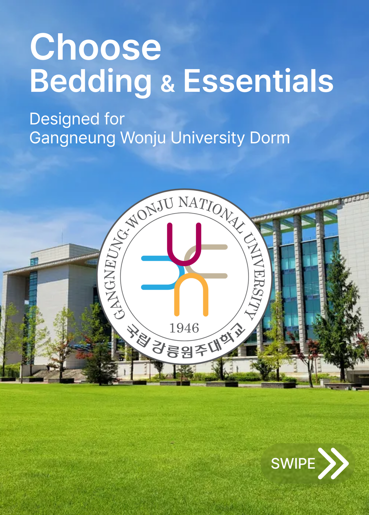 Bedding & Living Kit for Gangenung-Wonju University