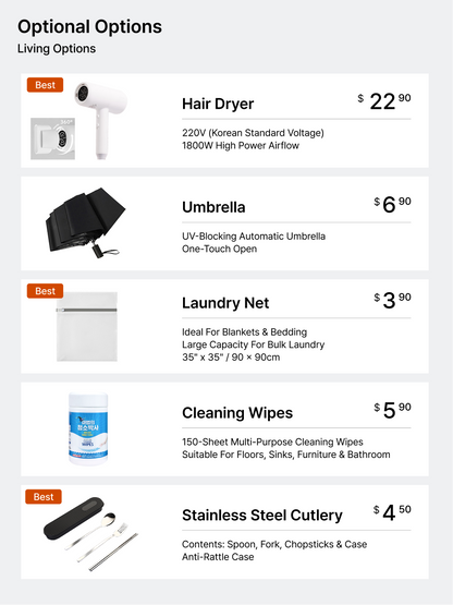 西江贡萨加宿舍床上用品租赁及生活必需品