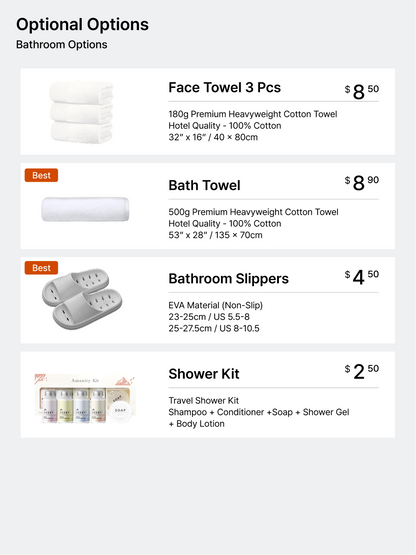 西江贡萨加宿舍床上用品租赁及生活必需品